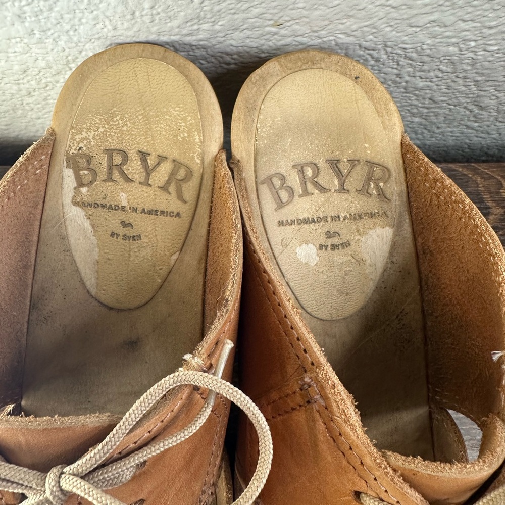 Bryr Studio Phoebe Handmade Leather Heeled Clog - Picture 3 of 5